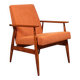 Scandinavian modern chair orange corduroy H.Lis 