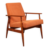 Scandinavian modern chair orange corduroy H.Lis 