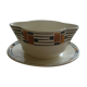 Saucière art nouveau, geometric decoration