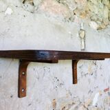 Vintage bent wood wall shelf circa 60
