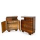 Tables de chevet Art déco italiennes en noyer, années 1940.