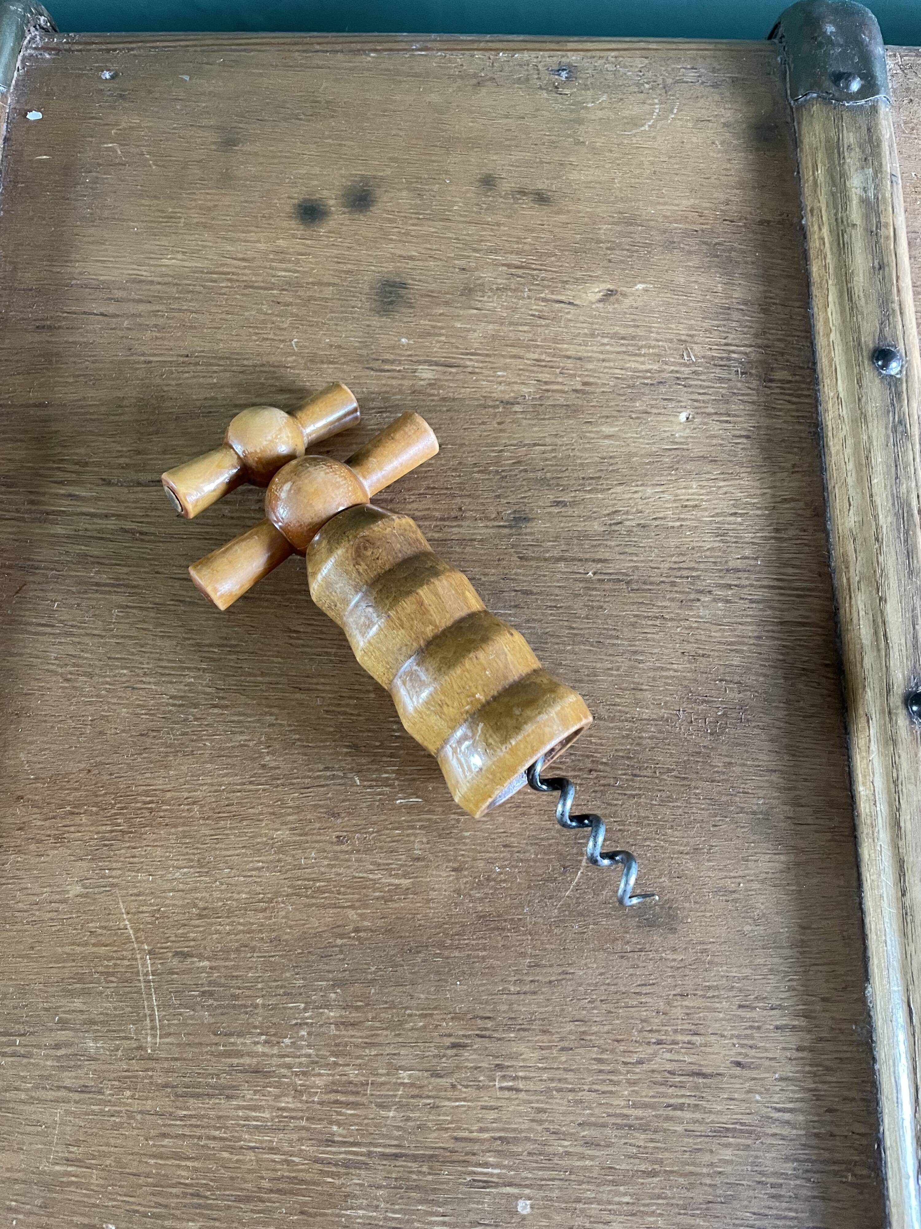 Wooden corkscrew