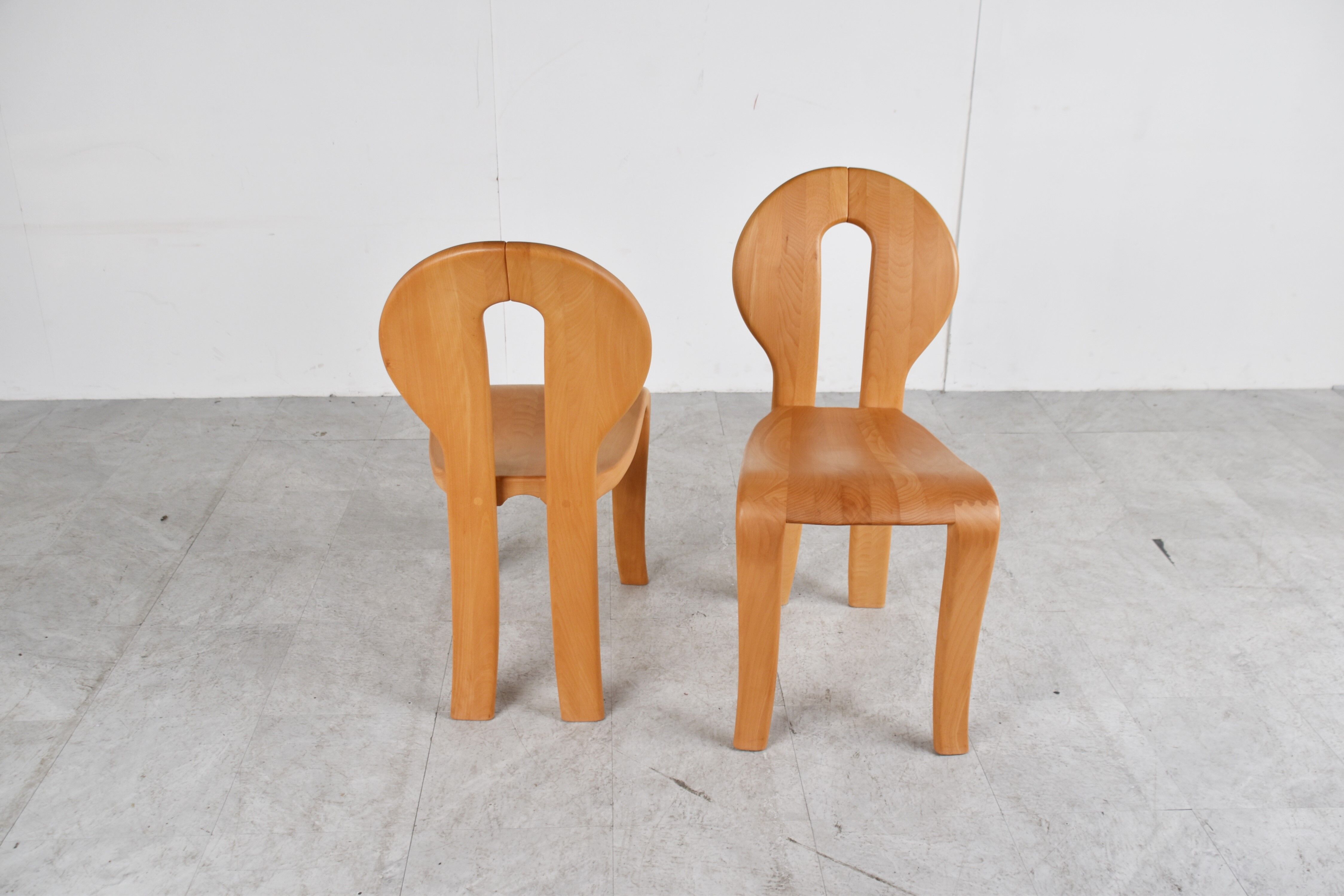 Rainer Daumiller pine wood dining chairs for Hirtshals Savvaerk - set of 4 - 1970s