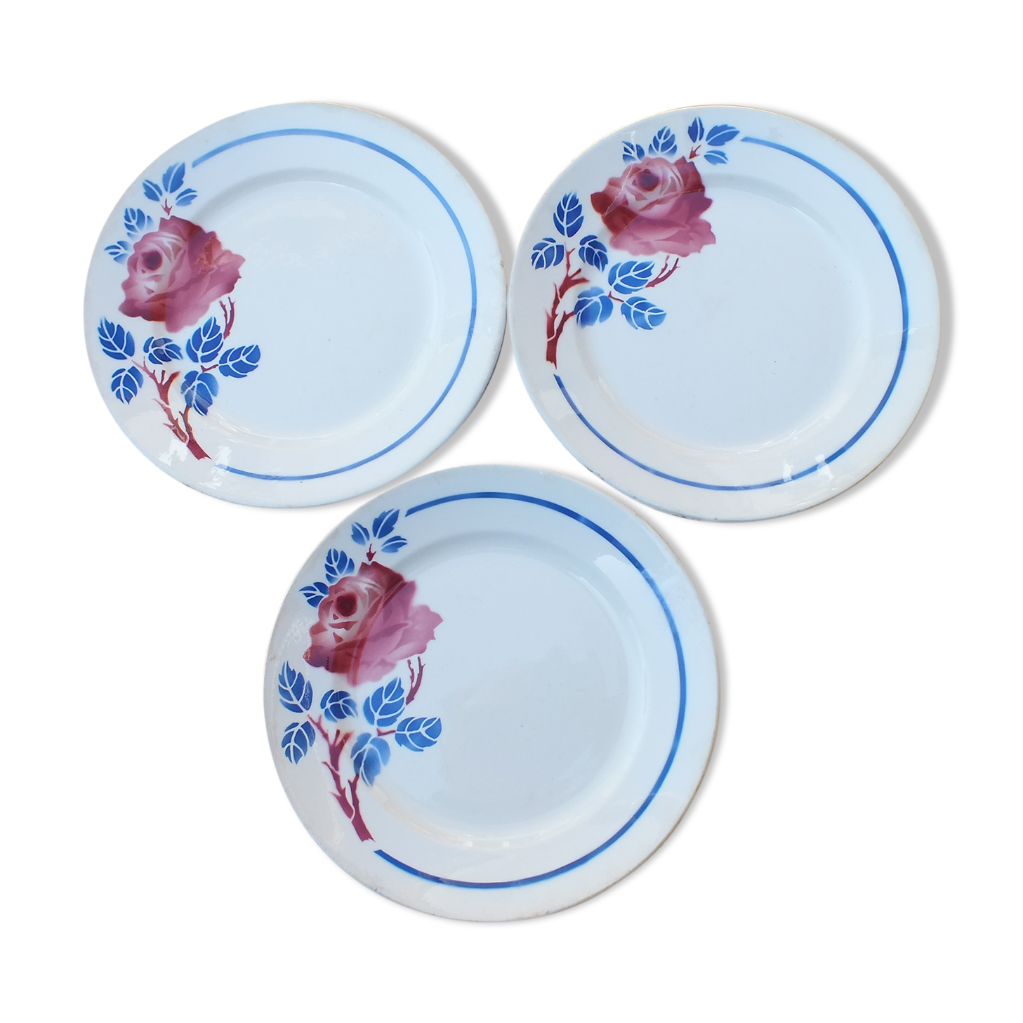 Set de 3 assiettes à dessert KG Lunéville Chantal