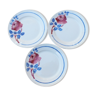 Set of 3 dessert plates KG Lunéville Chantal