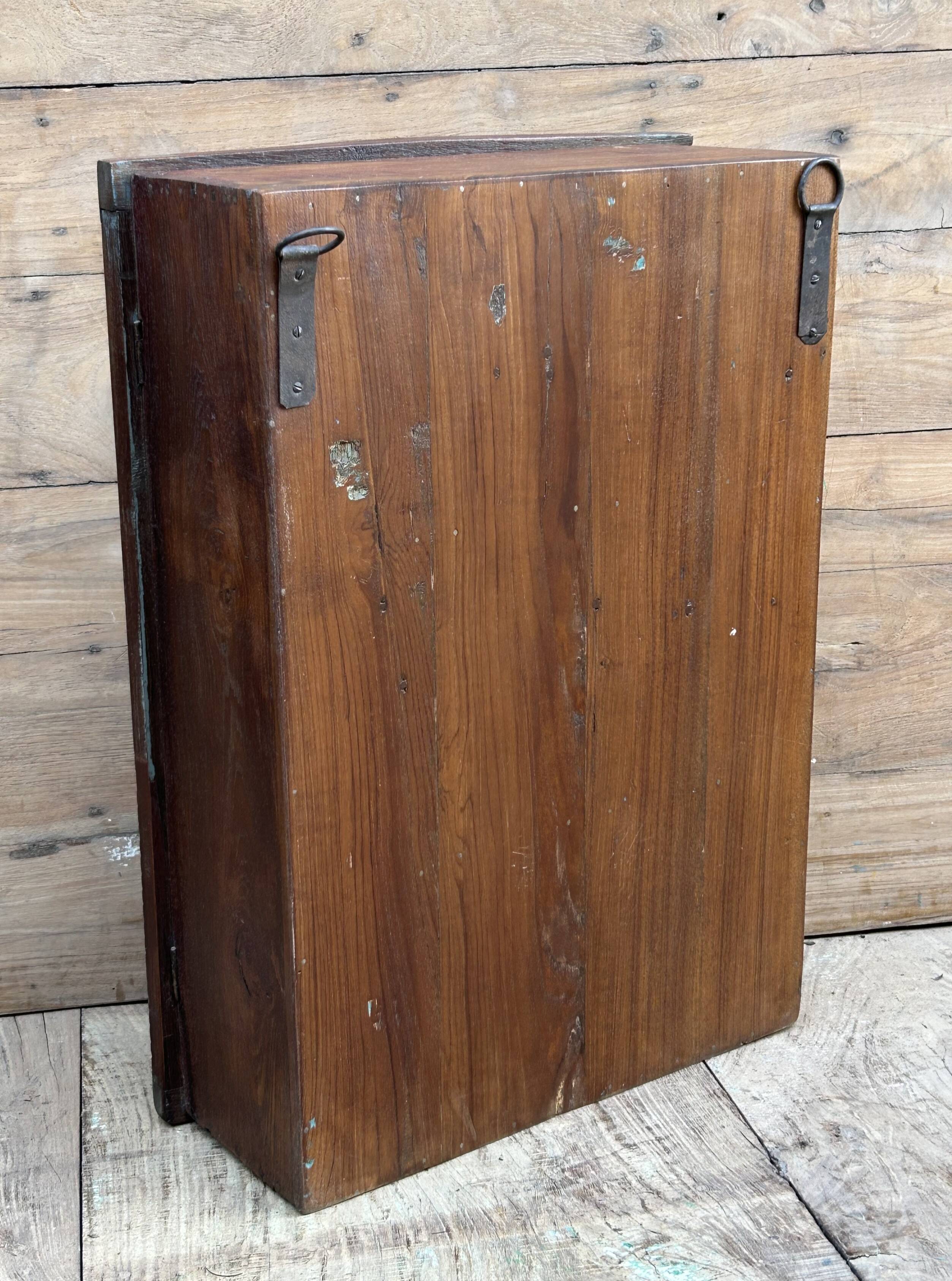 Art Deco wall display cabinet in Burmese teak