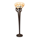 Metal-glass column floor lamp