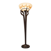 Lampadaire colonne métal-verre