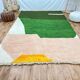 Handwoven natural wool rug, size 150/250 cm.
