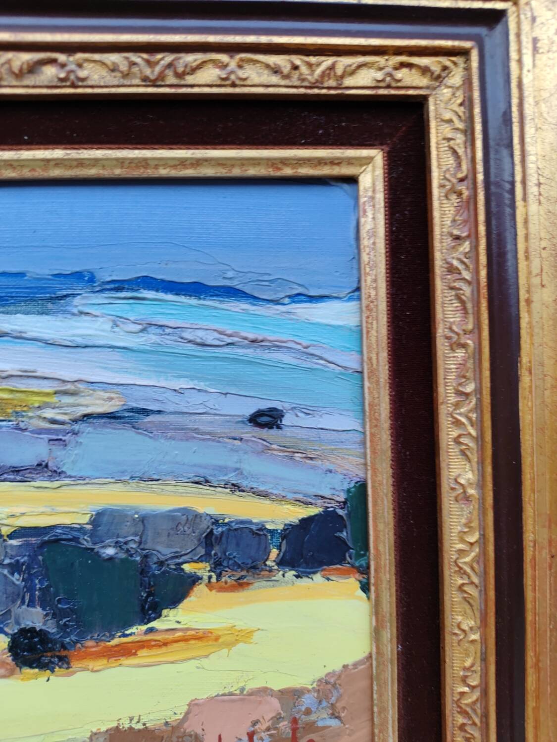 Oil on canvas by Michel No, 1980s.