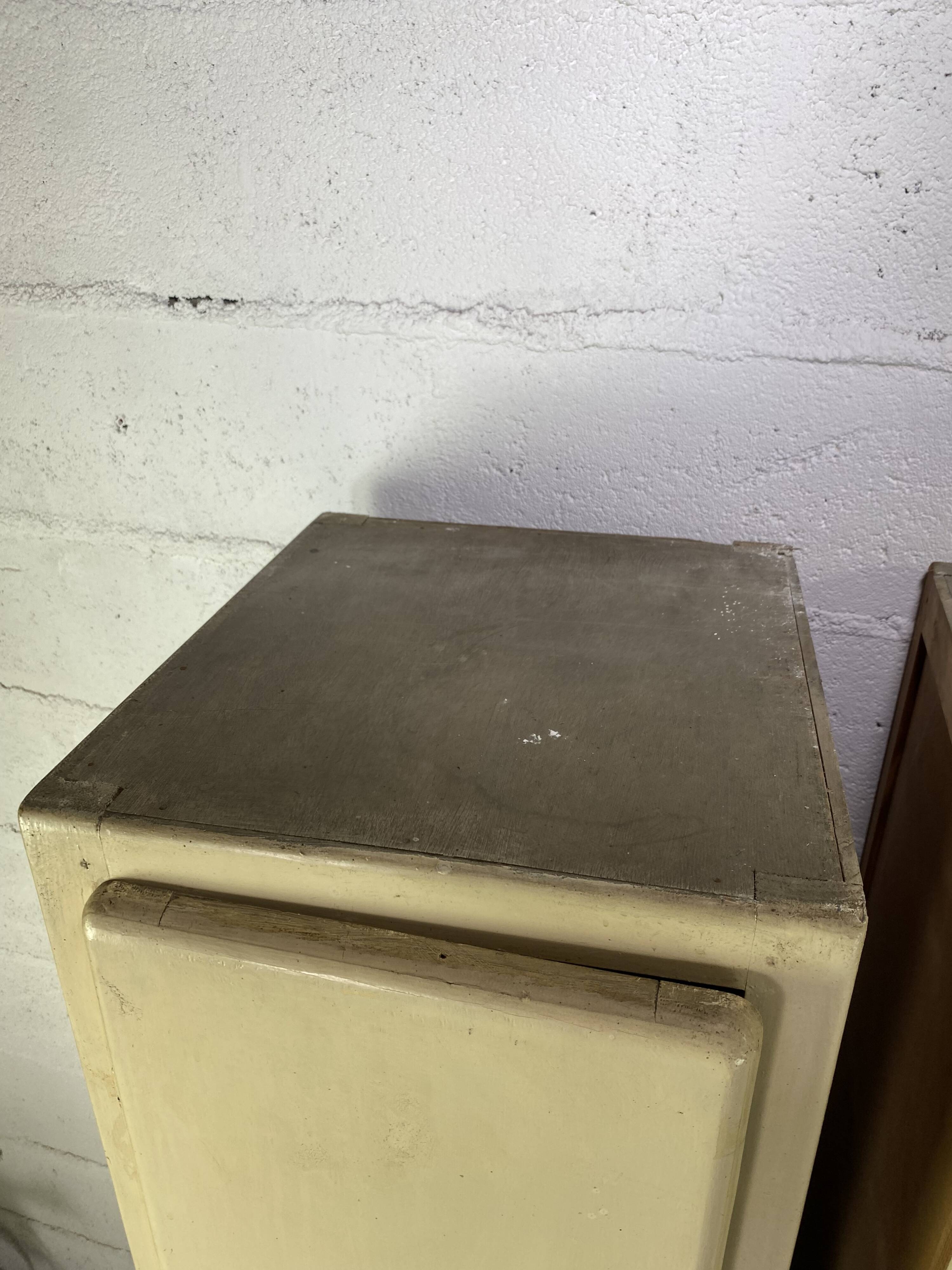 Pair of vintage white cabinets