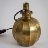 Faceted brass ball lamp base, 1940s
