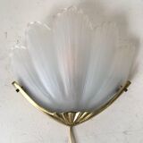 Sconces glass frosted metal golden years 1960-1970