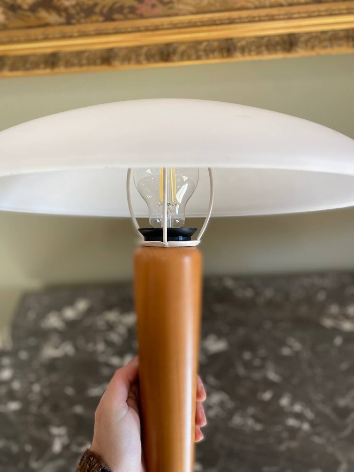 Vintage liner lamp by Aluminor