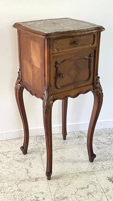 TABLE de Chevet Style Louis XV MARBRE
