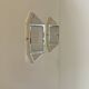 Pair of vintage wall lights, chrome-plated ABS and satin-finish Perspex, France, 1980