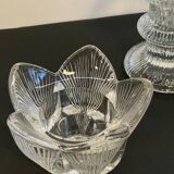 Vintage-style crystal candlesticks in the style of LITTLA