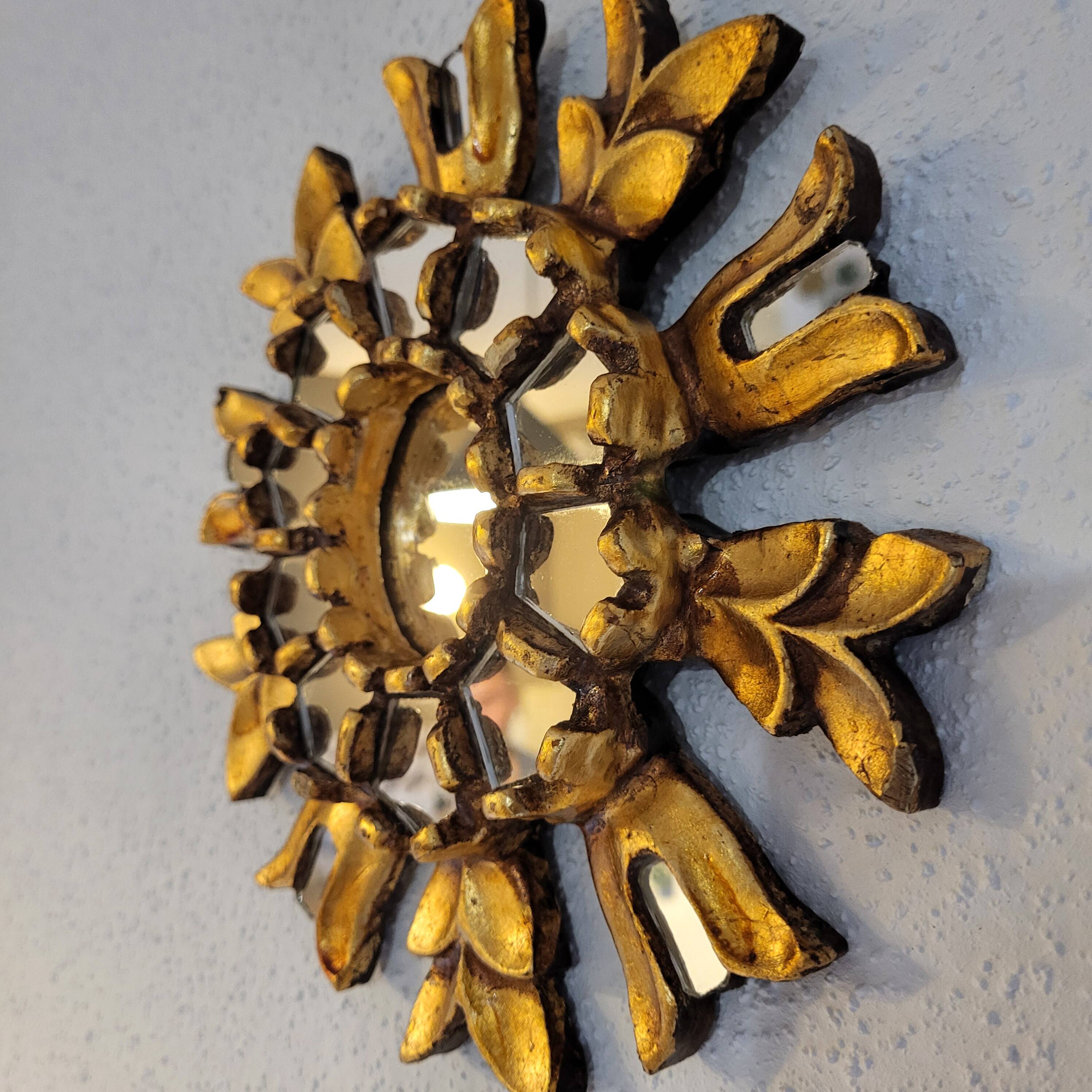 Miroir Cusco en bois doré