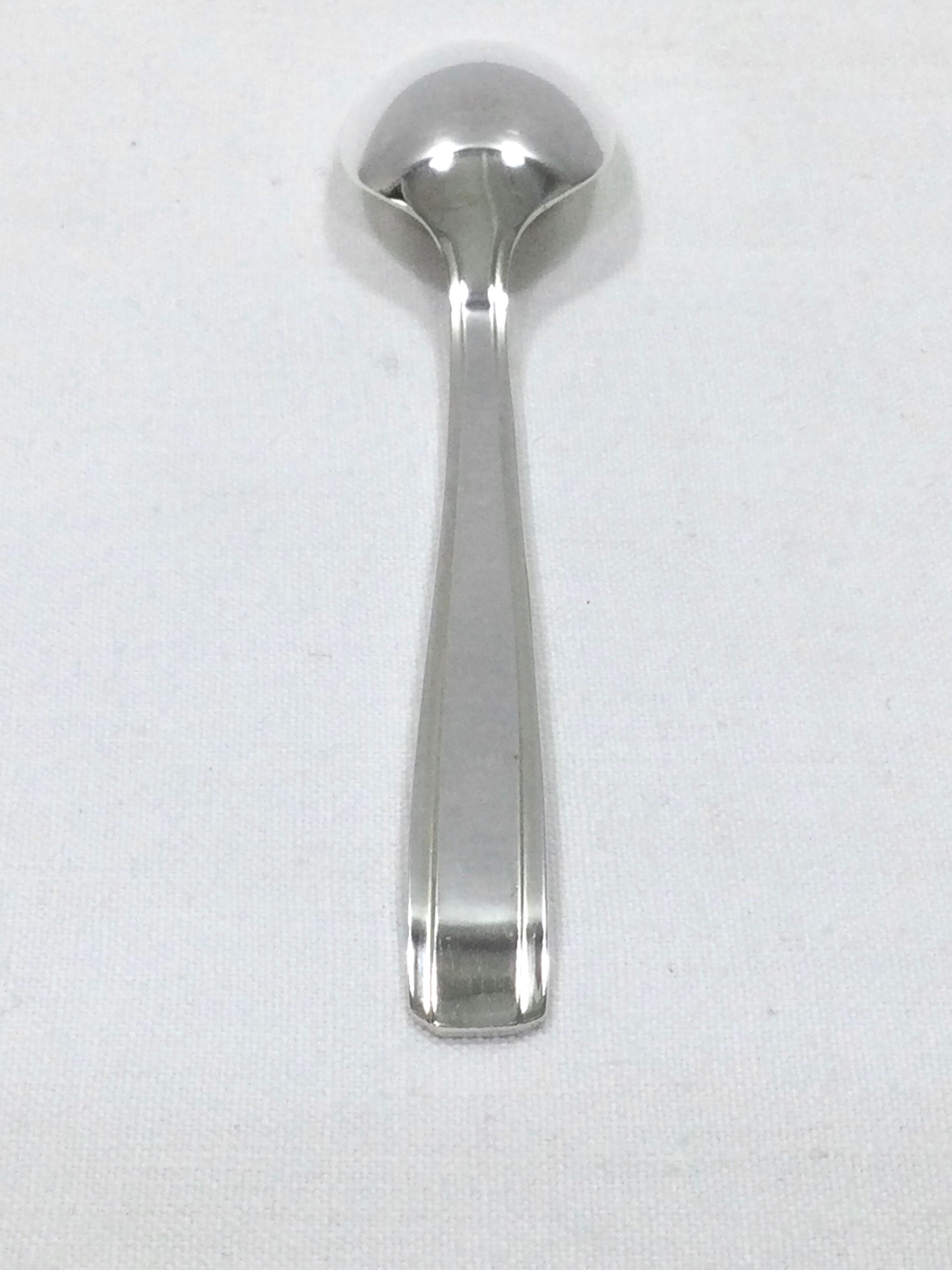 12 cuillères moka en métal argenté flag