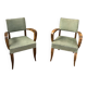 Pair of bridge armchairs