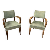 Pair of bridge armchairs