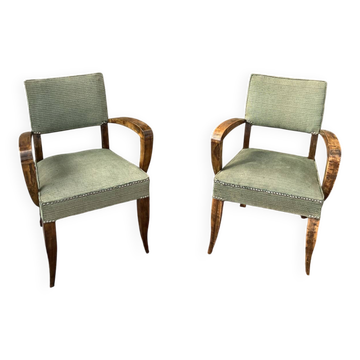 Pair of bridge armchairs