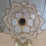 70s golden vintage flower-shaped wall sconce