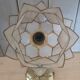 70s golden vintage flower-shaped wall sconce