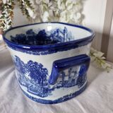 Large 20th century English glazed and enamelled earthenware planter