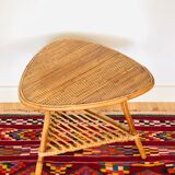 Coffee table, rattan and bamboo