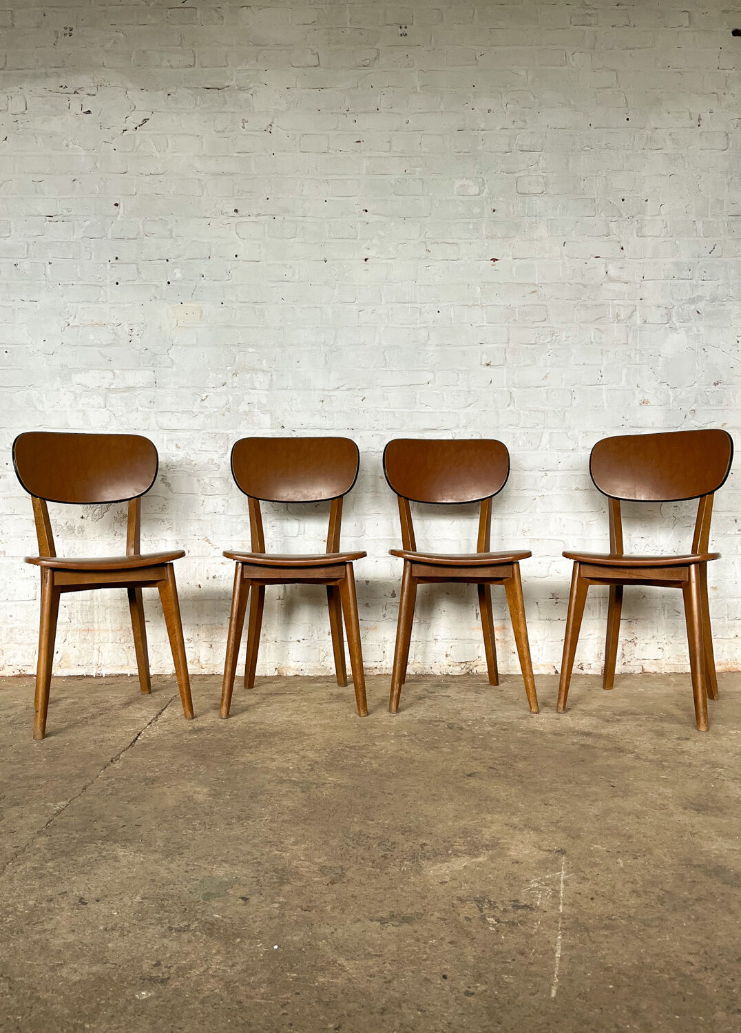 Série de 4 chaises bistrot années 60