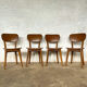 Série de 4 chaises bistrot années 60