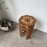 1930s star-inlaid side table