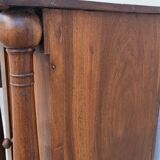 Empire bedside table with detached columns in walnut 19th