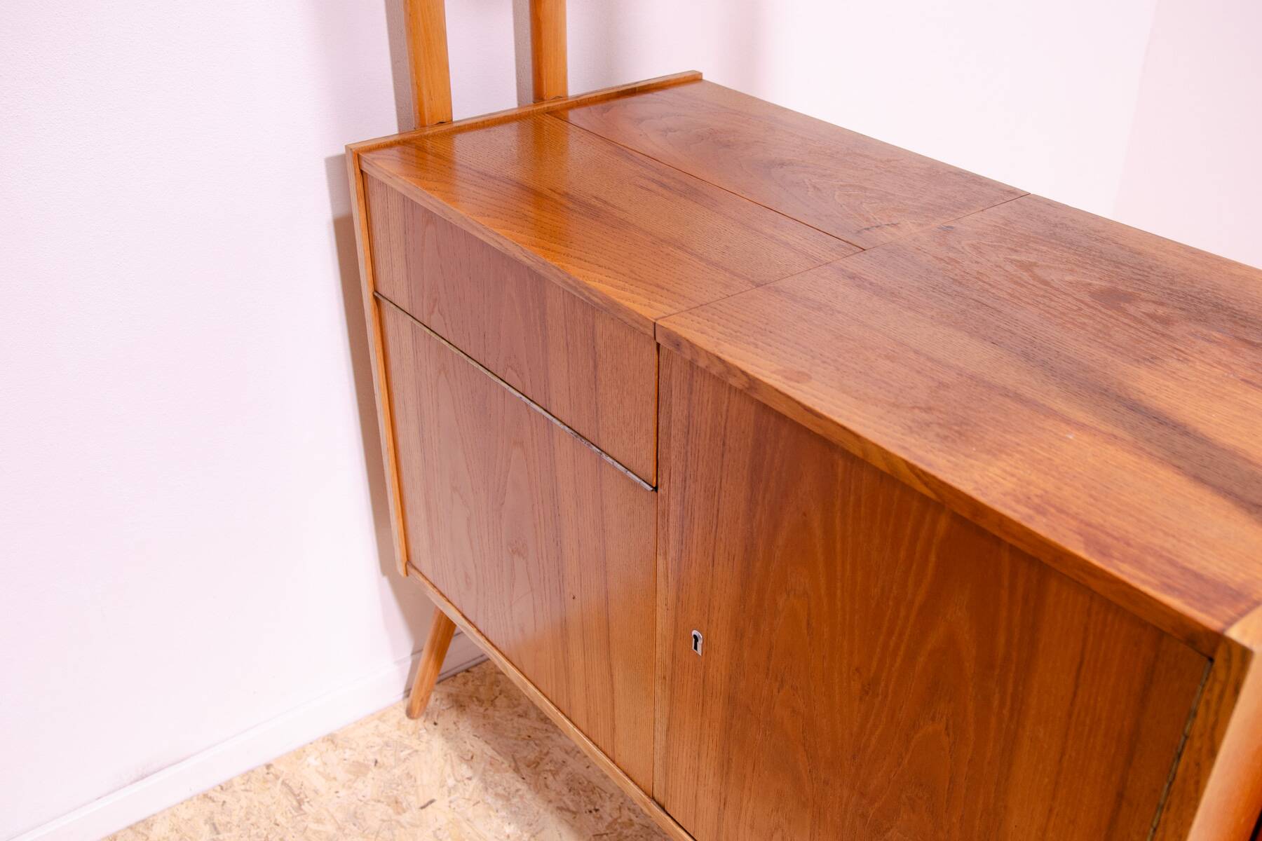 Mid century wall shelf bookcase by František Jirák for Tatra nábytok, 1960´s