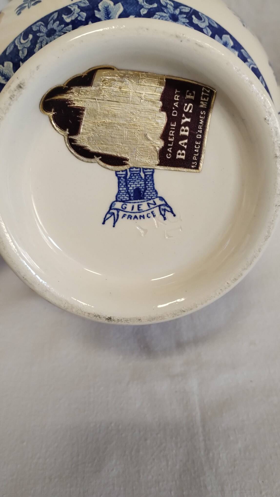 Earthenware pitcher from GIEN France