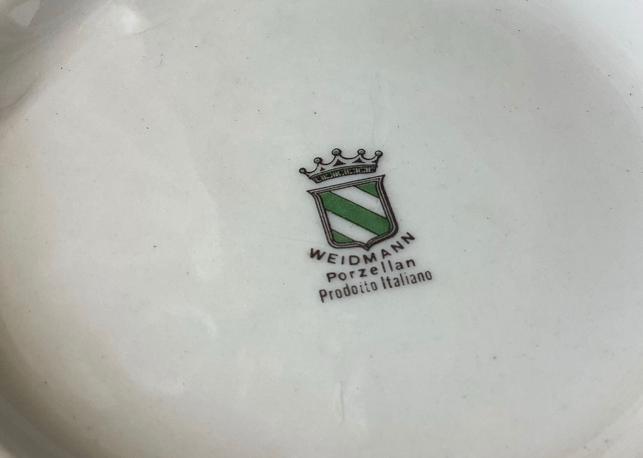 Vintage Weidmann cups at lunch made in Italy