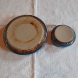 Set of 2 blue ceramic empty pocket bowls