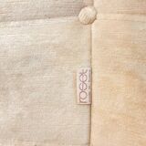 Togo sofa 3 places by Michel Ducaroy in beige velvet