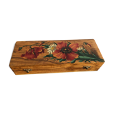 Hand-painted wooden box decorated countryside