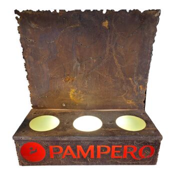 Metal display advertising pampero vintage design