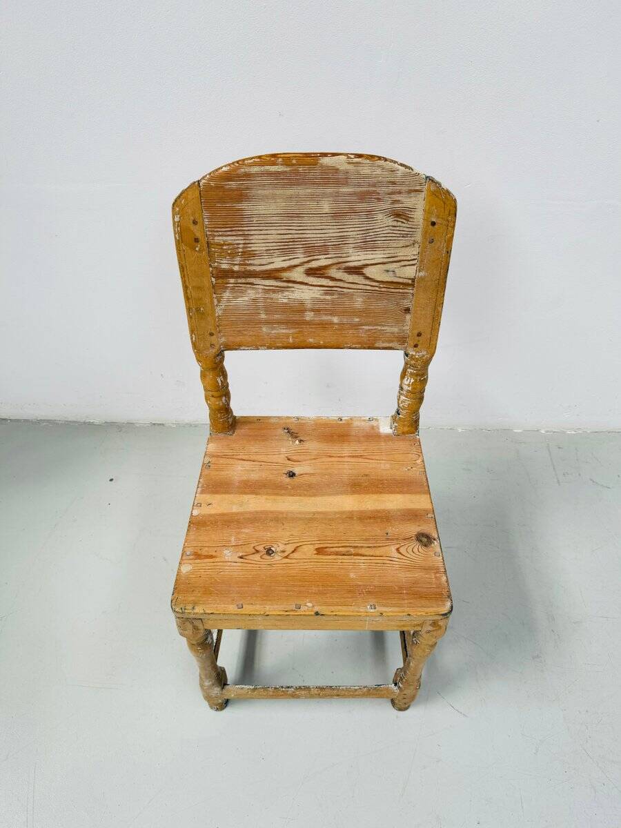 Antique 18th century Swedish Gustavian pine chair