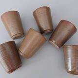 Ensemble de gobelets en grès estampillé digoin