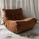 Brown Togo armchair by Michel Ducaroy