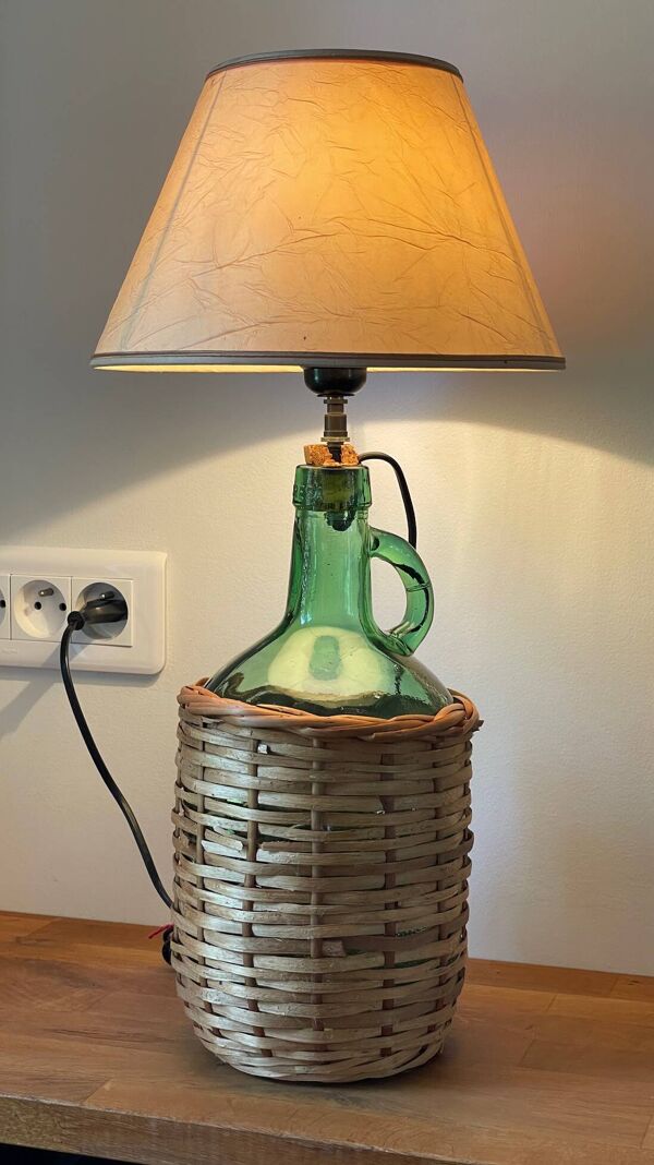Lampe dame-jeanne vintage