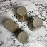 Beige pyrite stoneware mugs