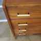 Cabinetmaker's chest of drawers - 4 drawers - golden oak - with oblique profile - compass feet - 1950
