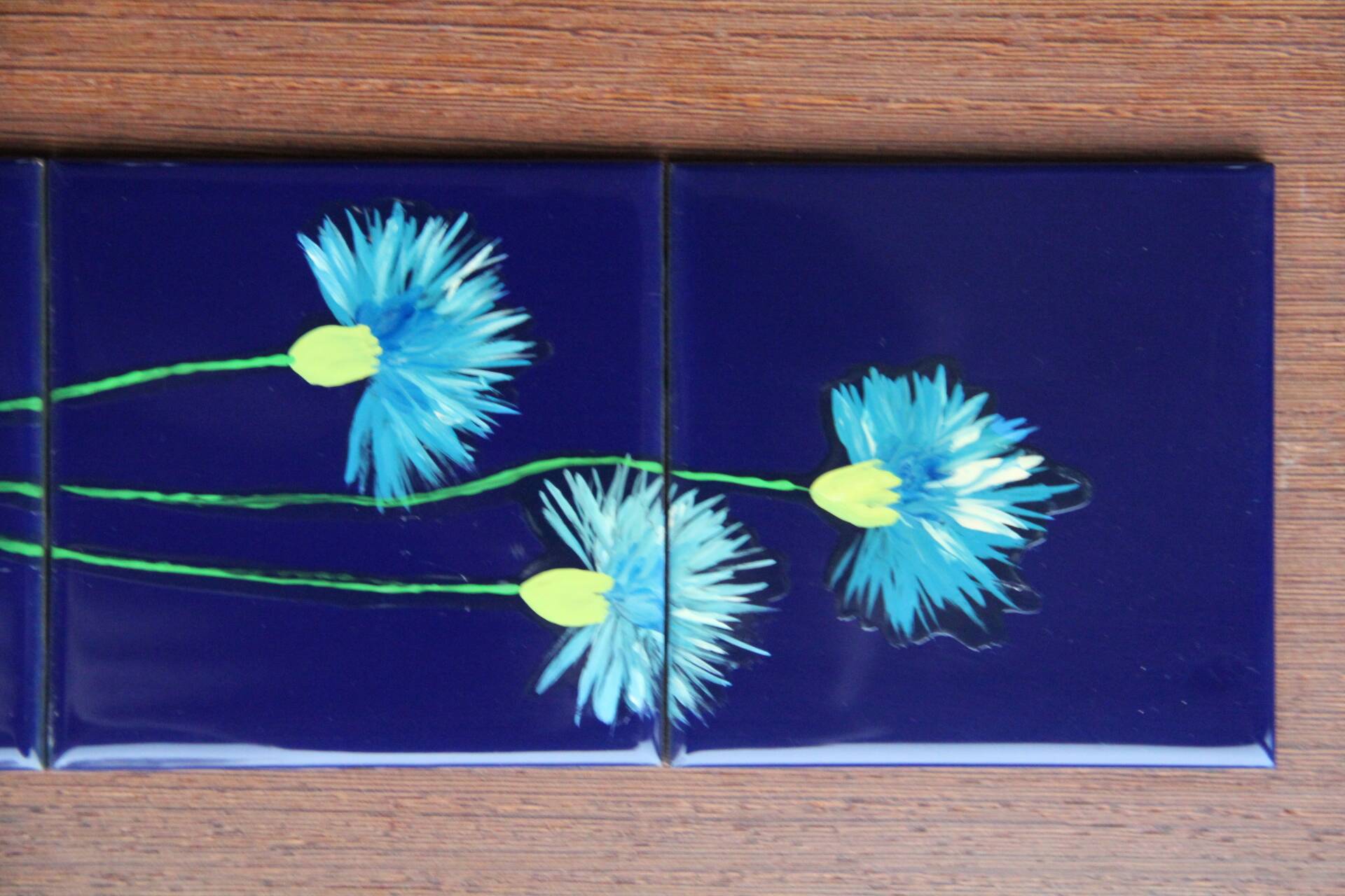 Ceramic tiles on panel