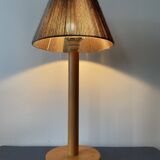 Vintage blond wooden lamp