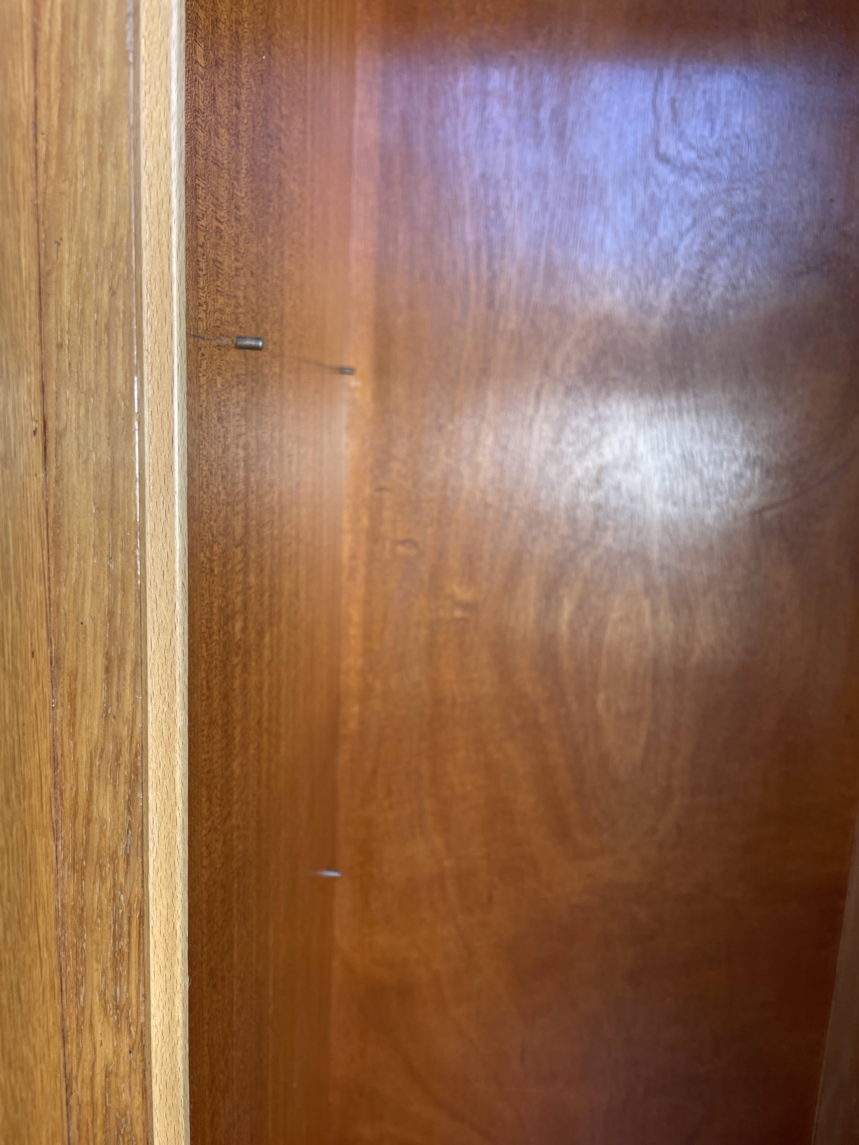 Light oak sliding door wardrobe, 1960